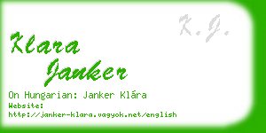 klara janker business card